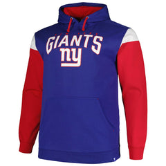 New York Giants Profile Big & Tall Trench Battle Pullover Hoodie Royal - NFL