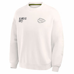 Kansas City Chiefs Oversized Type Play Multi Sweatshirt Cream - Fanatics