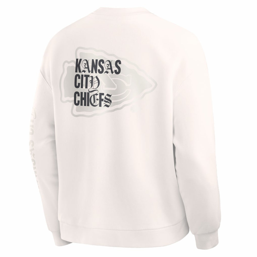 Kansas City Chiefs Oversized Type Play Multi Sweatshirt Cream - Fanatics