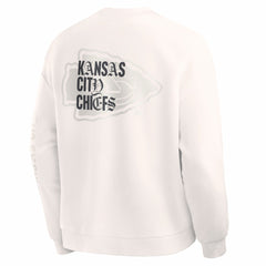 Kansas City Chiefs Oversized Type Play Multi Sweatshirt Cream - Fanatics