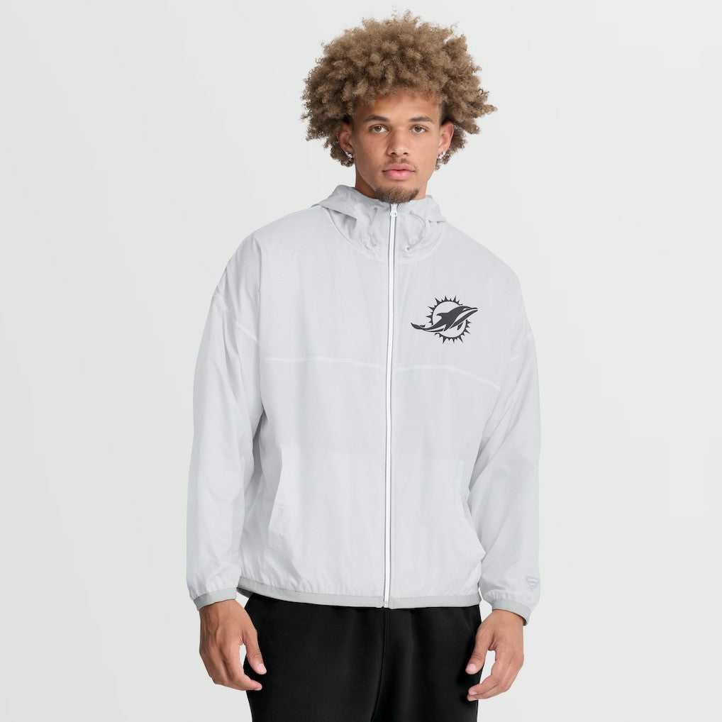 Miami Dolphins Type Play Down Full-Zip Jacket White - Fanatics