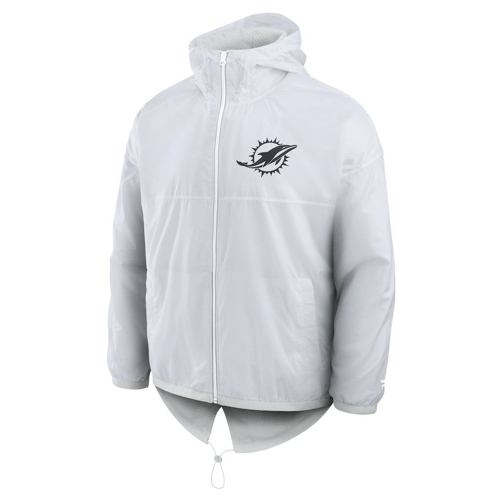 Miami Dolphins Type Play Down Full-Zip Jacket White - Fanatics