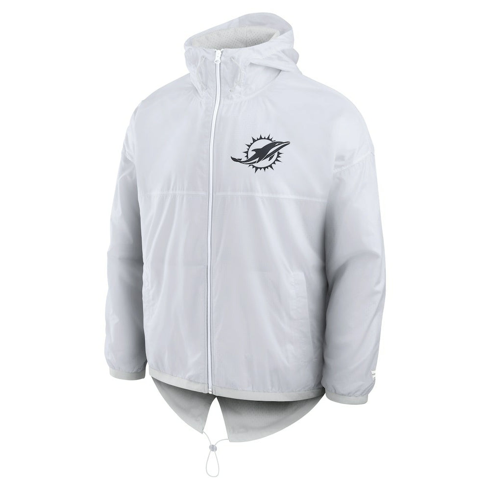 Miami Dolphins Type Play Down Full-Zip Jacket White - Fanatics
