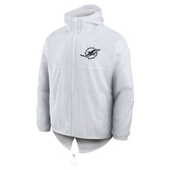 Miami Dolphins Type Play Down Full-Zip Jacket White - Fanatics