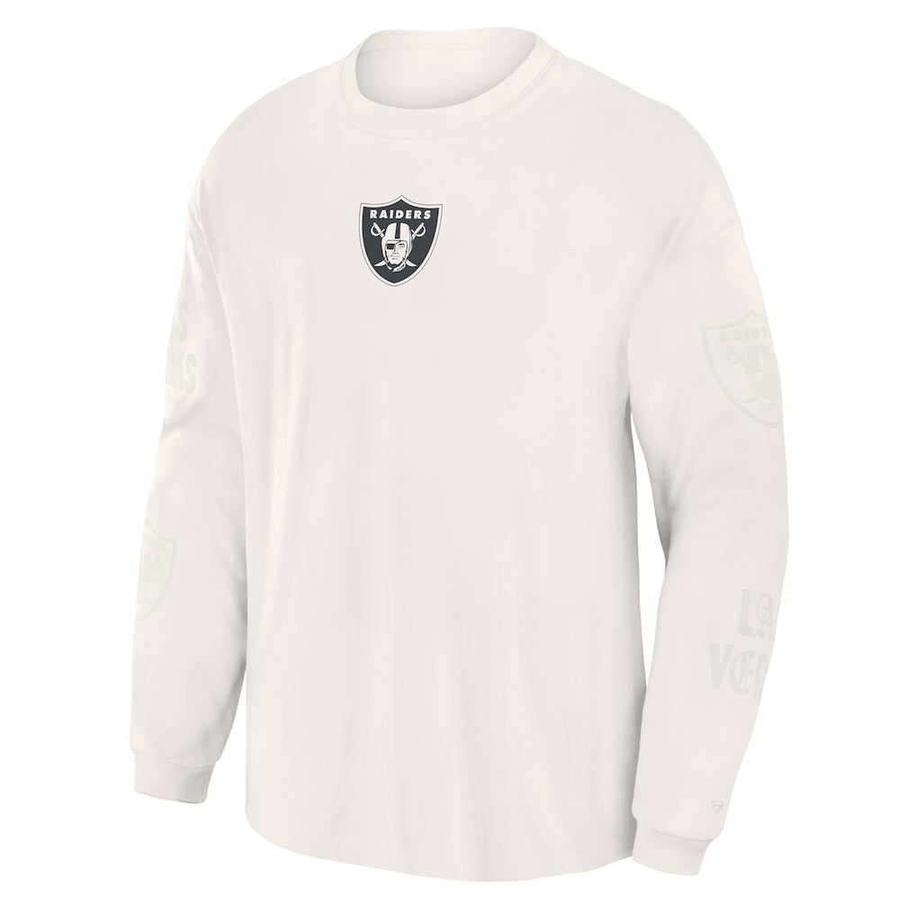 Las Vegas Raiders Oversized Type Play Long Sleeve T-Shirt Gray - Fanatics