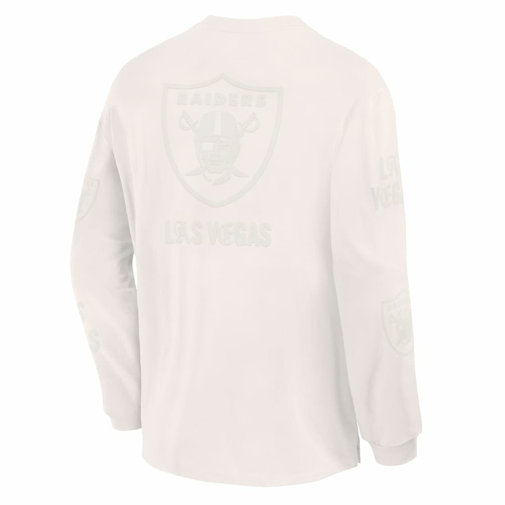 Las Vegas Raiders Oversized Type Play Long Sleeve T-Shirt Gray - Fanatics