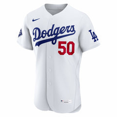 Mookie Betts Los Angeles Dodgers Nike Home Authentic Sponsor Patch Jersey for sale