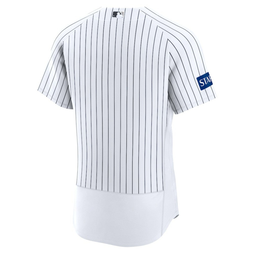 New York Yankees Nike Home Sponsor Patch Authentic Jersey - White | MLB Jerseys