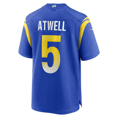Tutu Atwell Los Angeles Rams Home Game Jersey Royal - Nike