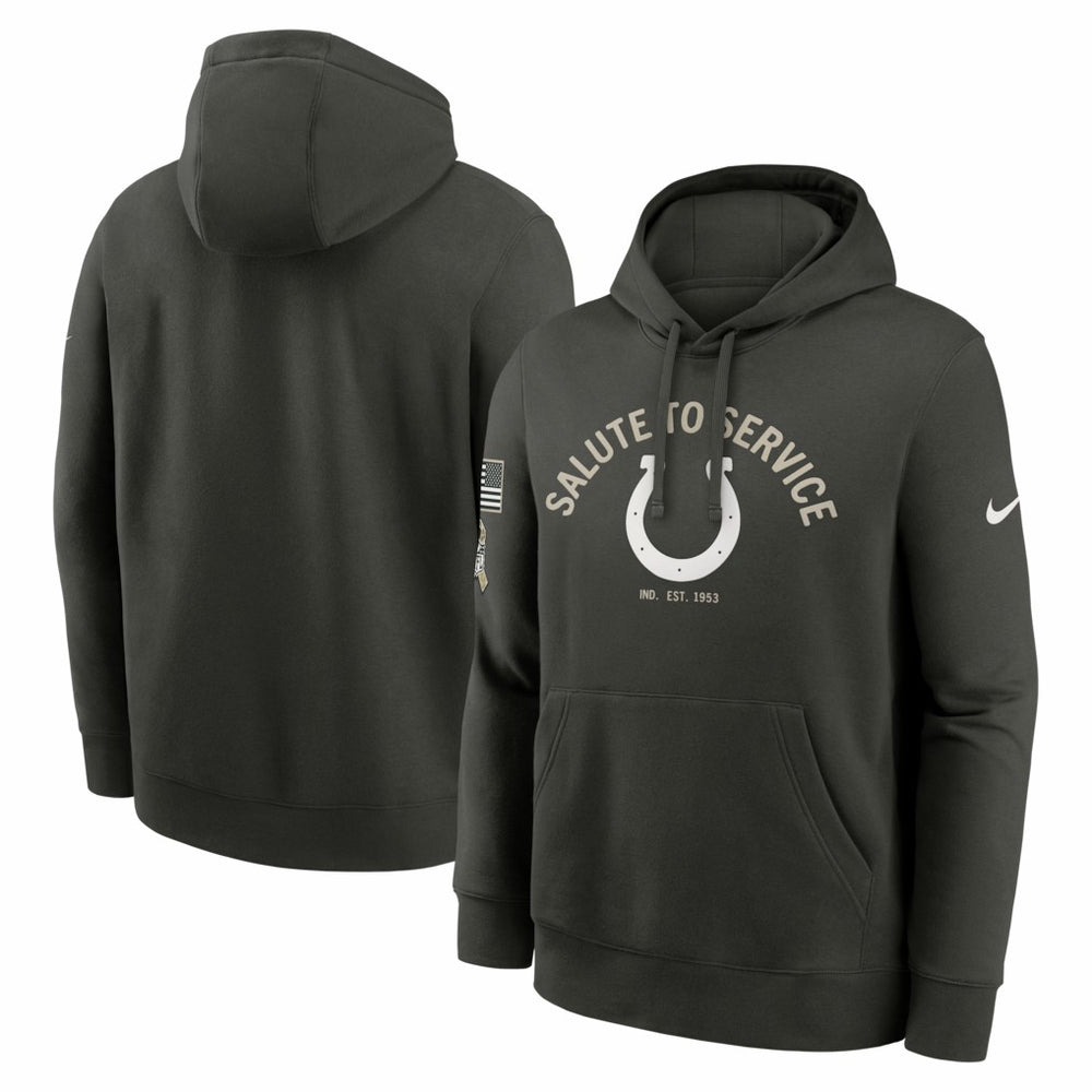 Indianapolis Colts Salute To Service Club Fleece Hoodie Olive - Nike