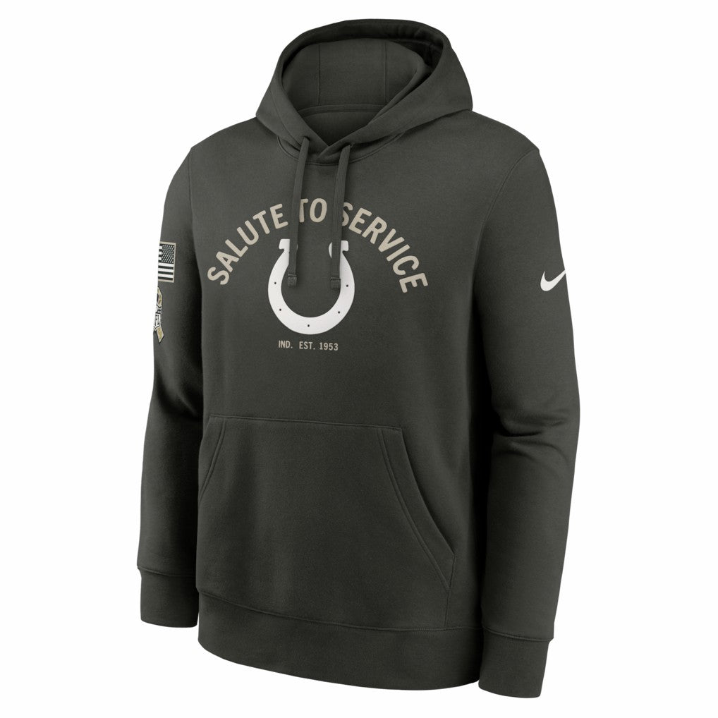 Indianapolis Colts Salute To Service Club Fleece Hoodie Olive - Nike