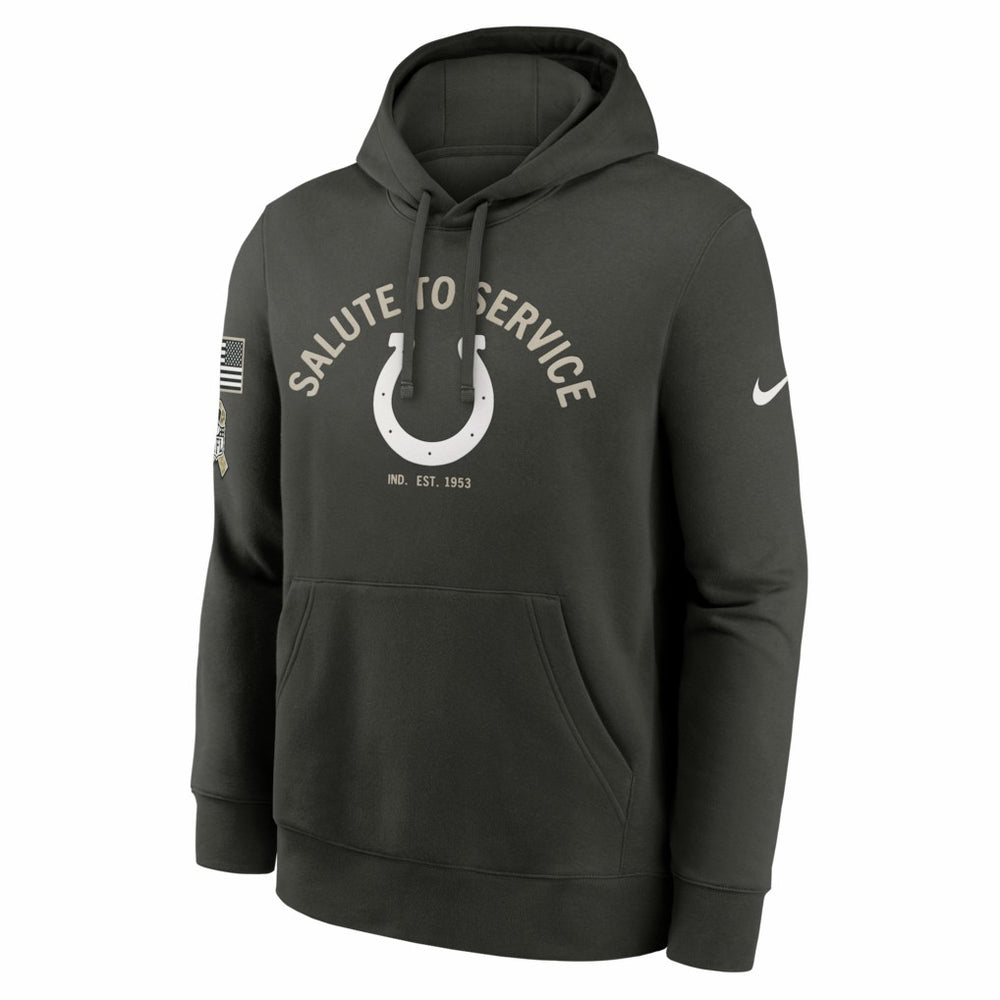 Indianapolis Colts Salute To Service Club Fleece Hoodie Olive - Nike