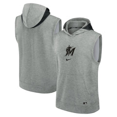 Miami Marlins Nike Authentic Collection Early Work Dri-FIT Sleeveless Hoodie On Sale