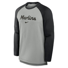 Miami Marlins Nike Authentic Collection Game Time Raglan Performance Long Sleeve T-Shirt Lifestyle