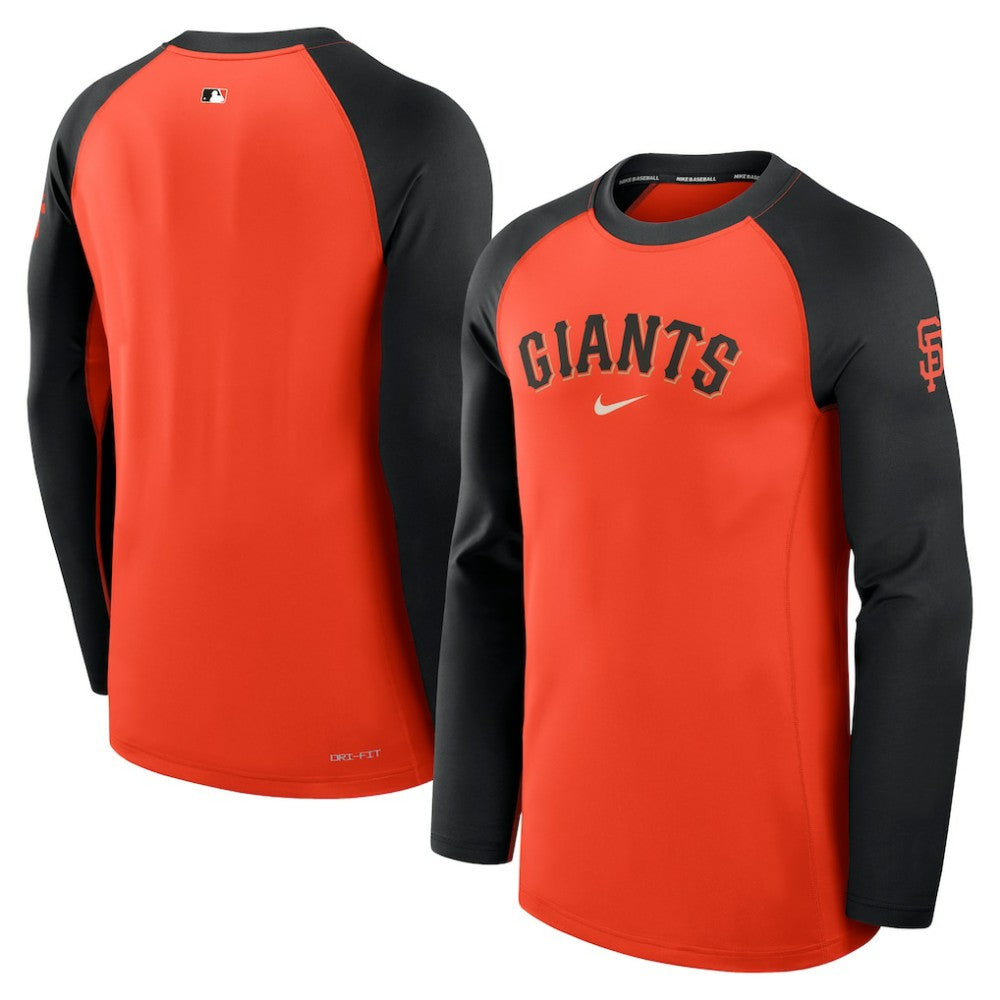 San Francisco Giants Nike Authentic Collection Game Time Dri-FIT Raglan Long Sleeve T-Shirt - Orange/Black for sale