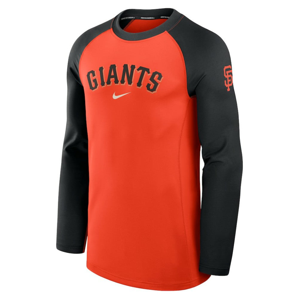 San Francisco Giants Nike Authentic Collection Game Time Dri-FIT Raglan Long Sleeve T-Shirt - Orange/Black for sale