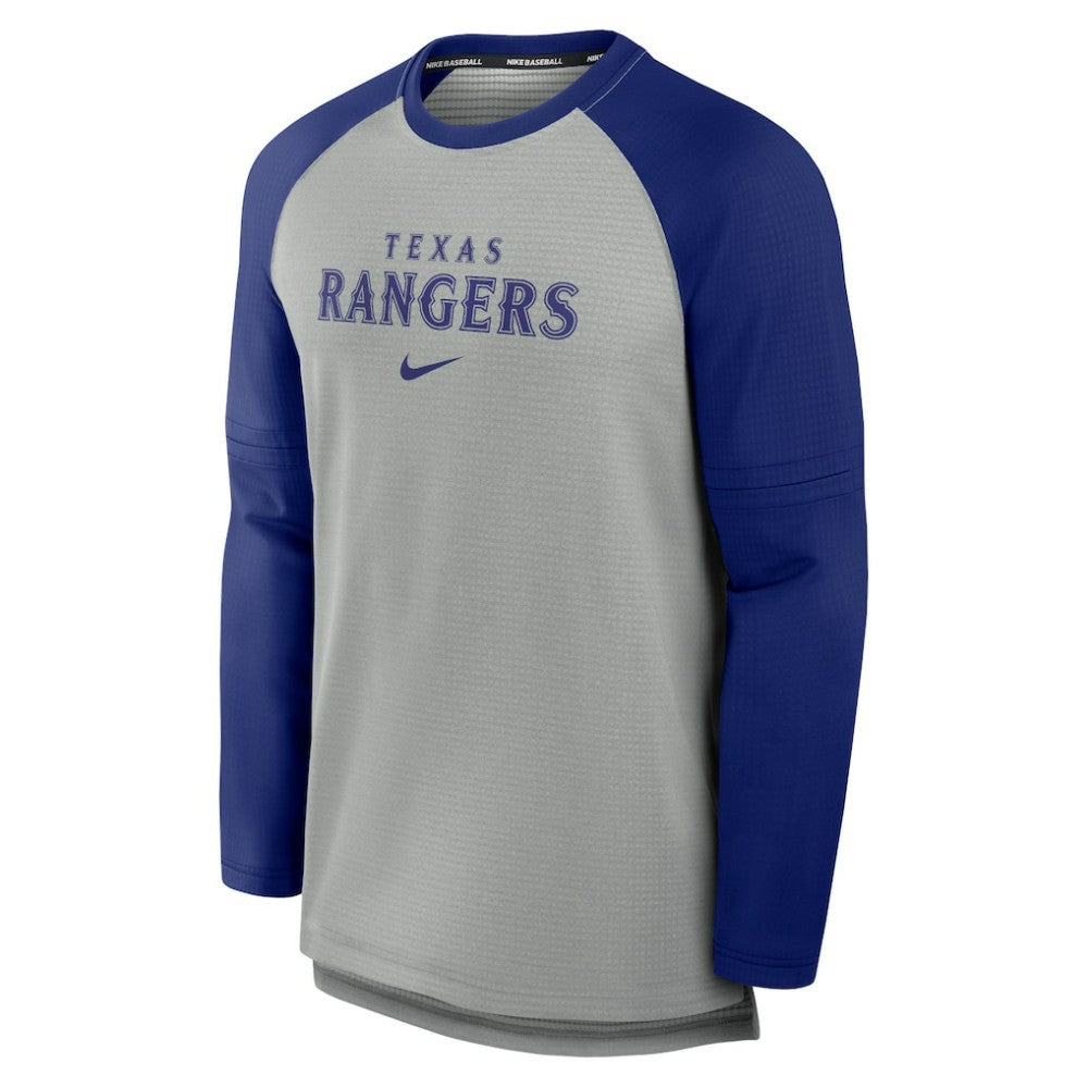 Texas Rangers Nike Authentic Collection Game Time Raglan Performance Long Sleeve T-Shirt Sale