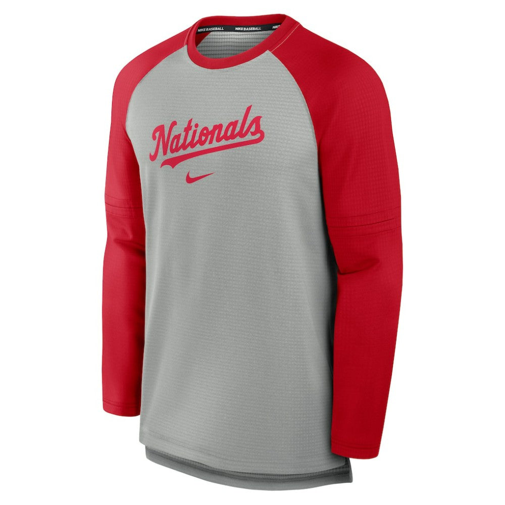 Washington Nationals Nike Authentic Collection Game Time Raglan Performance Long Sleeve T-Shirt for sale