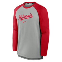 Washington Nationals Nike Authentic Collection Game Time Raglan Performance Long Sleeve T-Shirt for sale