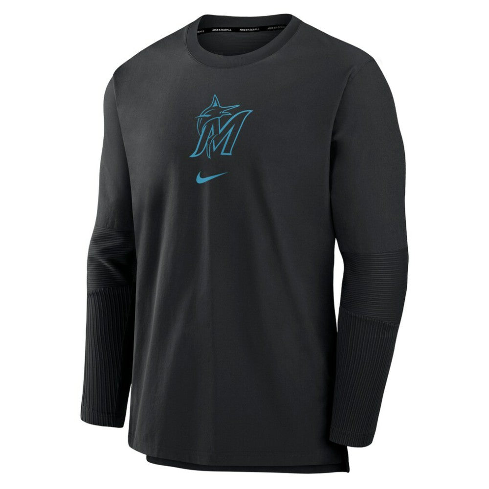 Miami Marlins Nike Authentic Collection Player Dri-FIT Lightweight Pullover Online