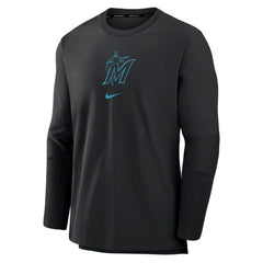 Miami Marlins Nike Authentic Collection Player Dri-FIT Lightweight Pullover Online