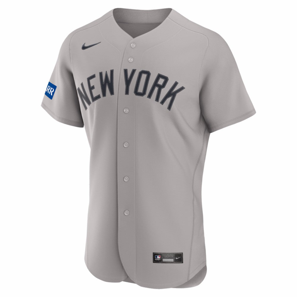 New York Yankees Nike Road Sponsor Patch Authentic Jersey - Gray | MLB Jerseys