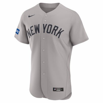 New York Yankees Nike Road Sponsor Patch Authentic Jersey - Gray | MLB Jerseys