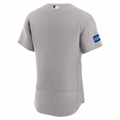 New York Yankees Nike Road Sponsor Patch Authentic Jersey - Gray | MLB Jerseys