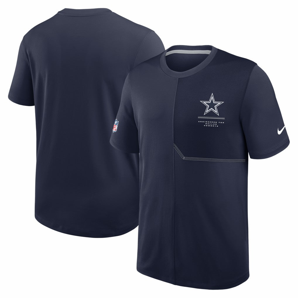 Dallas Cowboys Sideline UV Dri-FIT Coach Shirt Navy - Nike