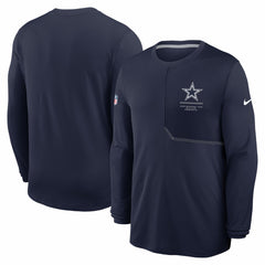 Dallas Cowboys Sideline Coach UV Dri-FIT Long Sleeve Shirt Navy - Nike