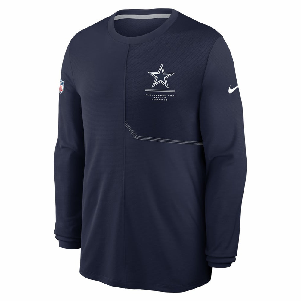 Dallas Cowboys Sideline Coach UV Dri-FIT Long Sleeve Shirt Navy - Nike