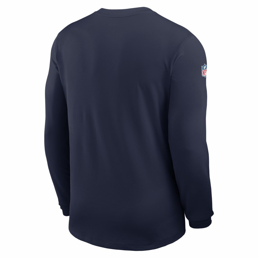 Dallas Cowboys Sideline Coach UV Dri-FIT Long Sleeve Shirt Navy - Nike