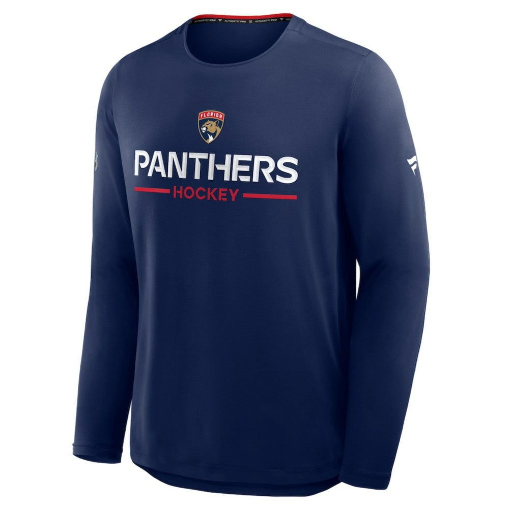 Florida Panthers - Fanatics Authentic Pro Rink Tech Long Sleeve T-Shirt Navy