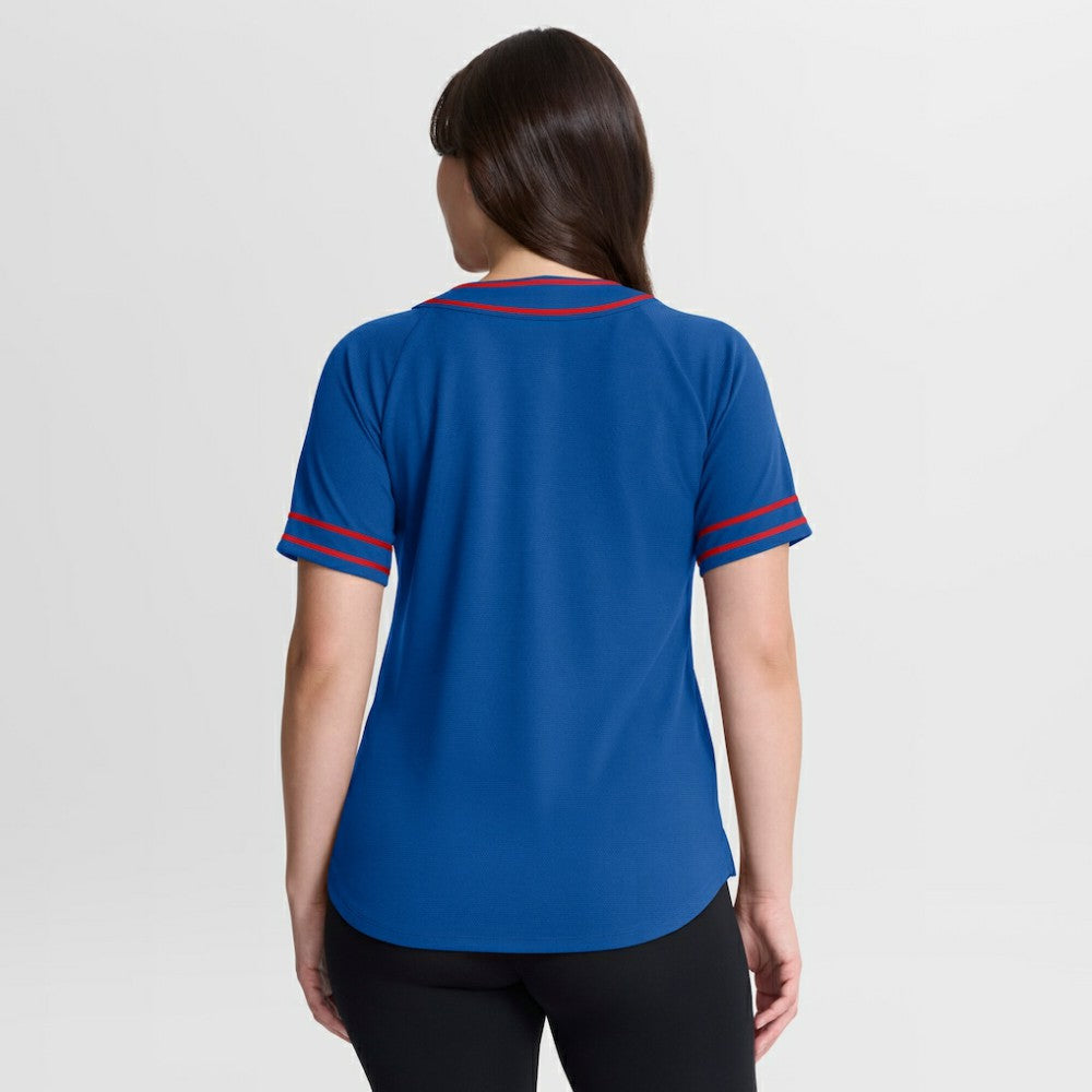Texas Rangers Fanatics Women's Diva Race Ahead Raglan V-Neck T-Shirt for sale