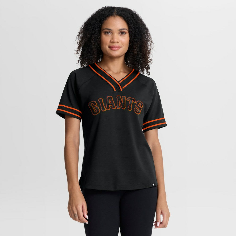 San Francisco Giants Fanatics Women's Diva Race Ahead Raglan V-Neck T-Shirt discount
