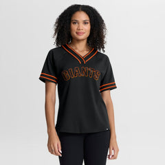 San Francisco Giants Fanatics Women's Diva Race Ahead Raglan V-Neck T-Shirt discount