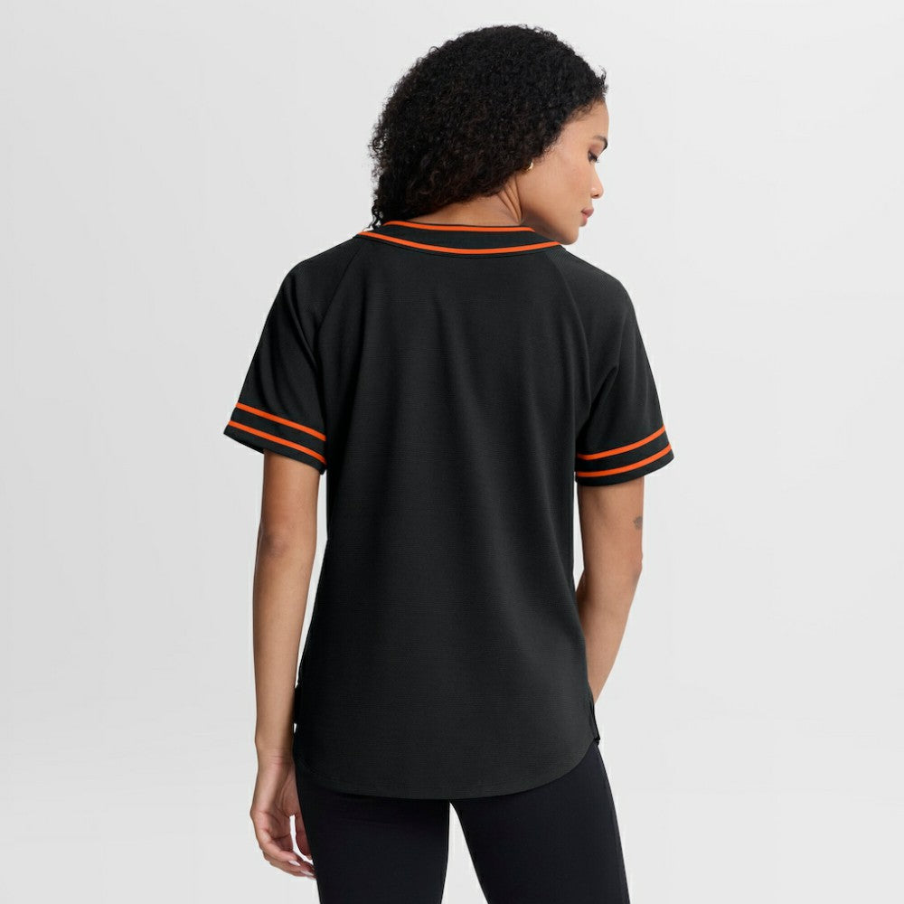 San Francisco Giants Fanatics Women's Diva Race Ahead Raglan V-Neck T-Shirt discount