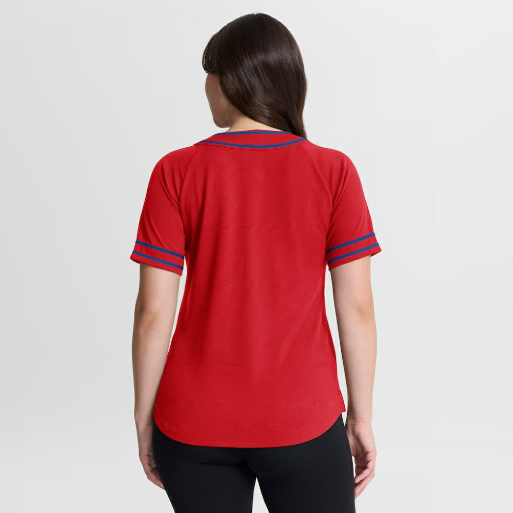 Philadelphia Phillies Fanatics Women's Diva Race Ahead Raglan V-Neck T-Shirt Near Me