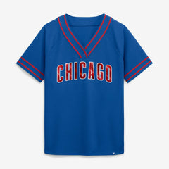 Chicago Cubs Fanatics Women's Diva Race Ahead Raglan V-Neck T-Shirt discount