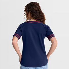 Boston Red Sox Fanatics Women's Diva Race Ahead Raglan V-Neck T-Shirt for sale