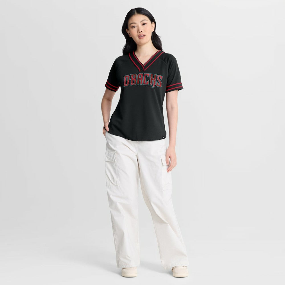 Arizona Diamondbacks Fanatics Women's Diva Race Ahead Raglan V-Neck T-Shirt Near Me
