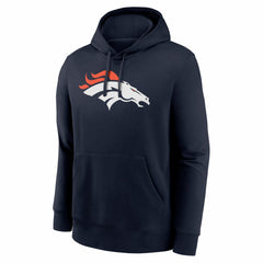 Bo Nix Denver Broncos Name & Number Fleece Hoodie Navy - Nike