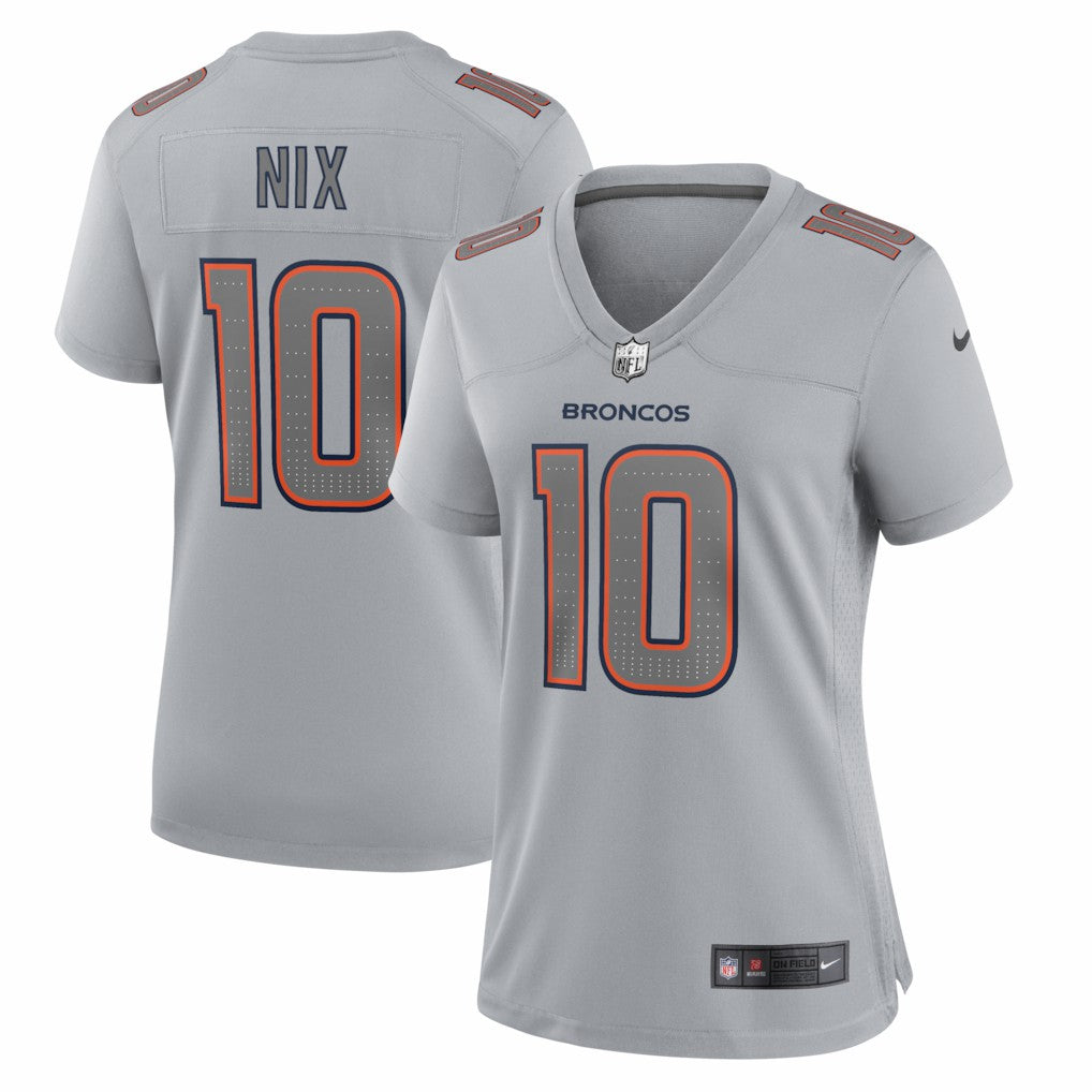 Bo Nix Denver Broncos Women's Fashion Atmosphere Fashion Game Jersey Gray - Nike