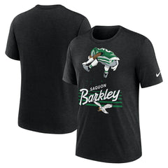 Saquon Barkley Philadelphia Eagles Player Graphic T-Shirt Heather Black - Nike