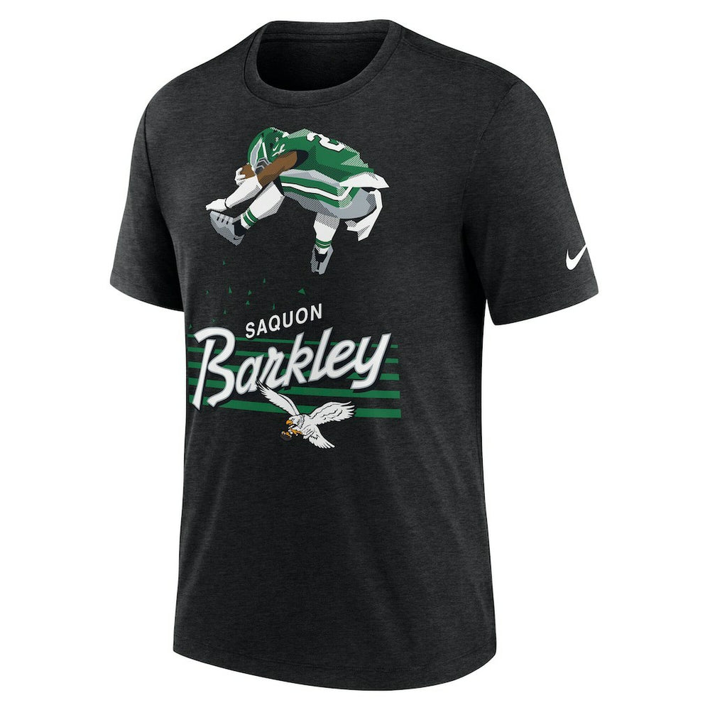 Saquon Barkley Philadelphia Eagles Player Graphic T-Shirt Heather Black - Nike