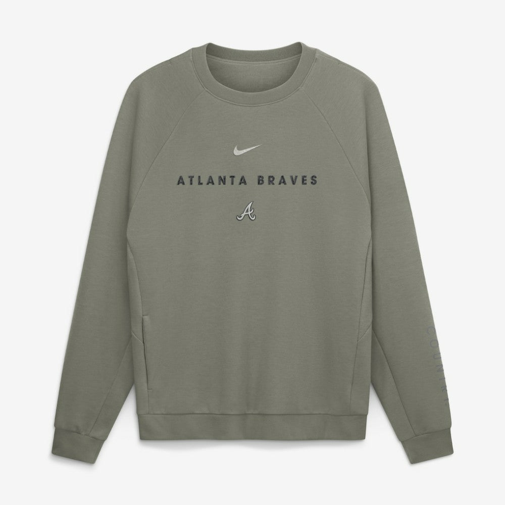 Atlanta Braves Nike Statement Primary Raglan Dri-FIT Sweatshirt Lifestyle