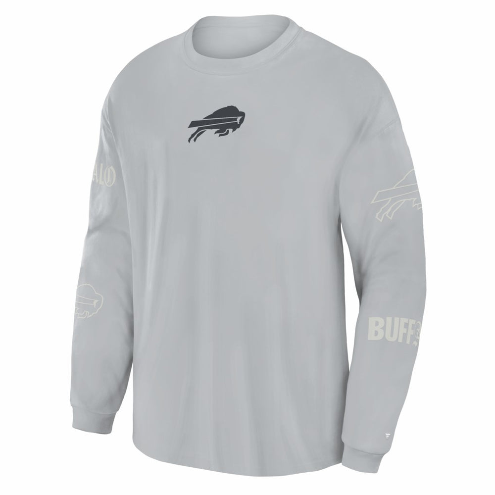 Buffalo Bills Oversized Type Play Long Sleeve T-Shirt Gray - Fanatics