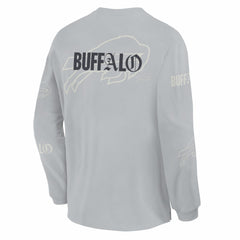 Buffalo Bills Oversized Type Play Long Sleeve T-Shirt Gray - Fanatics