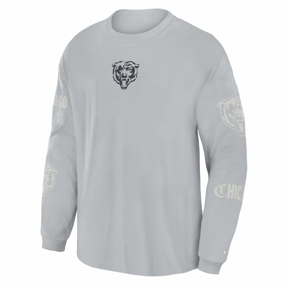 Chicago Bears Oversized Type Play Long Sleeve T-Shirt Gray - Fanatics
