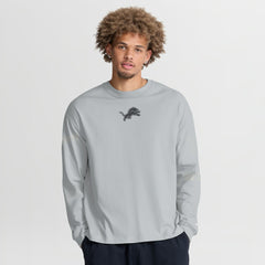 Detroit Lions Oversized Type Play Long Sleeve T-Shirt Gray - Fanatics
